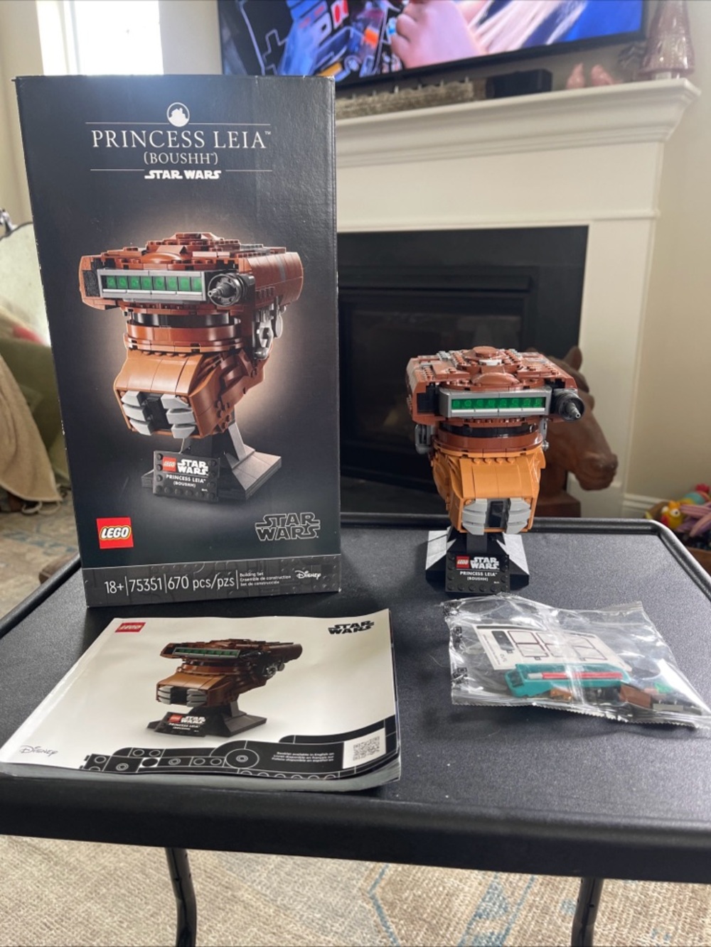 LEGO Star Wars Princess Leia (Boushh) Helmet 75351 w/ Box And Manual
